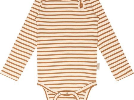 Petit Piao® Caramel Off White Body Modal Striped Online