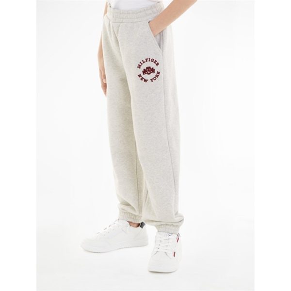 Tommy Hilfiger Crest Varsity Sweatpants New Light Grey Heather Online Hot Sale