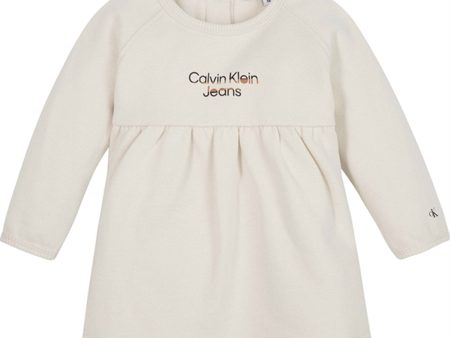 Calvin Klein Hero Logo Fleece Dress Whitecap Gray Discount