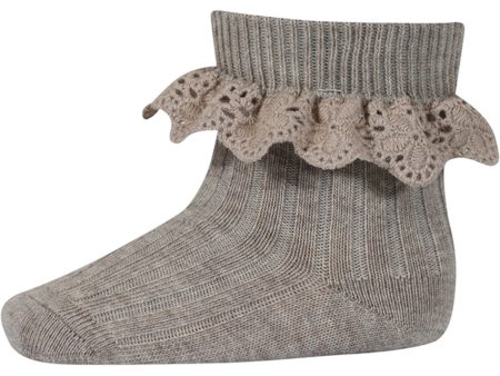 MP 59045 Lea Lace Socks Light Brown Melange Supply