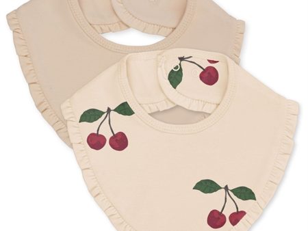 Konges Sløjd Ma Grande Cerise Nouvelle Peach Basic 2-Pack Bib Frill Cheap