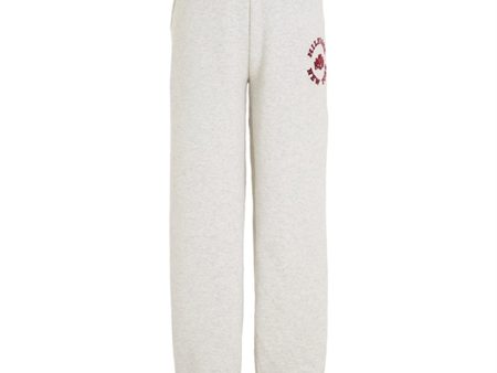 Tommy Hilfiger Crest Varsity Sweatpants New Light Grey Heather Online Hot Sale