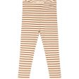 Petit Piao® Caramel Off White Leggings Modal Striped For Discount