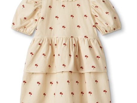 Fliink Sandshell Flower Ss Ruffle Dress Fashion