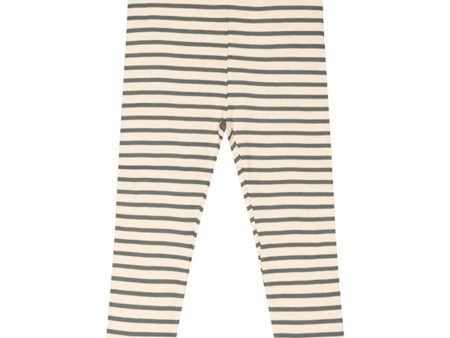 Petit Piao® Balsam Green Off White Leggings Modal Striped Discount