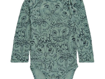 Soft Gallery Iceberg Green Bob Owl Wool Body For Sale