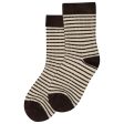 minipop® Coffee Offwhite Bamboo Socks Thin Stripe Noos on Sale