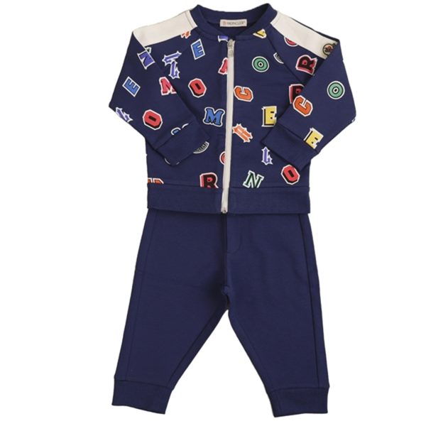 Moncler T-Shirt and Shorts Set Dark Blue Online Sale