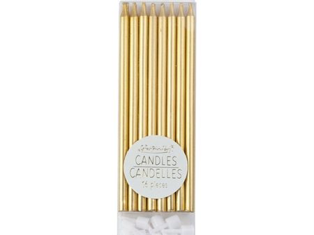 Great Pretenders Birthday Candles Metallic Gold Online Sale