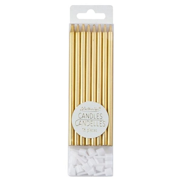 Great Pretenders Birthday Candles Metallic Gold Online Sale