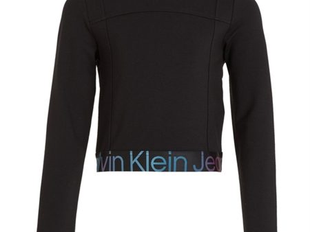 Calvin Klein Punto Tape Ls Top Ck Black Cheap