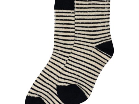 minipop® Navy Offwhite Bamboo Socks Thin Stripe Noos Online Sale