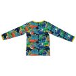 Småfolk Blue Atoll Dinosaur Blouse Discount