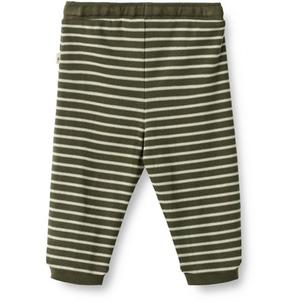 Wheat Dark Green Stripe Soft Sweatpants Leo Discount