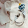 lalaby Blue Gingham Pacifier Clip Fashion