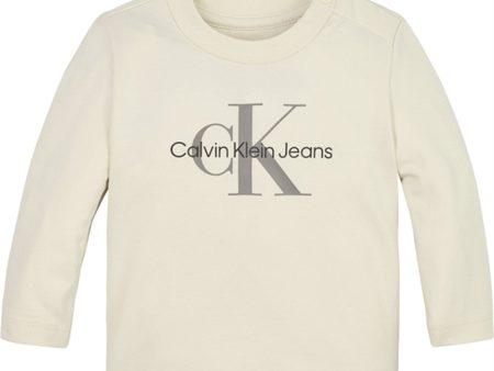 Calvin Klein Monogram Blouse Whitecap Gray Cheap