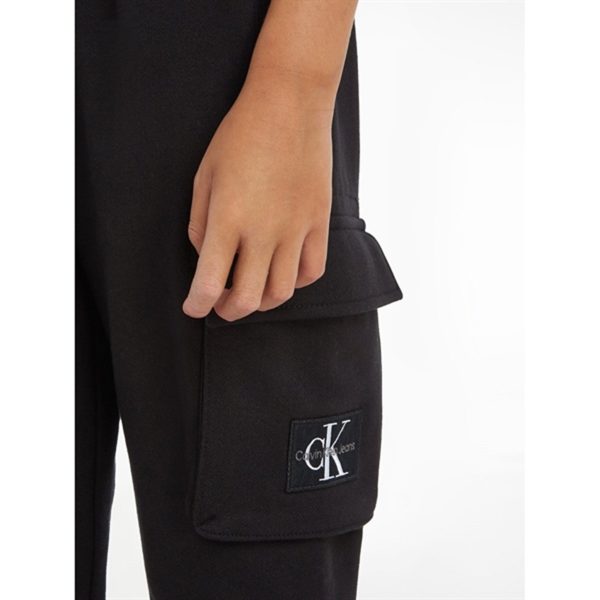 Calvin Klein Badge Cargo Sweatpant Ck Black Hot on Sale