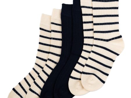 MiniPop® Navy Bamboo Socks 3 Stk. Noos For Sale