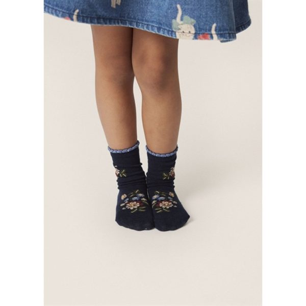 Konges Sløjd Cat Flower 2-Pack Lapis Socks Discount